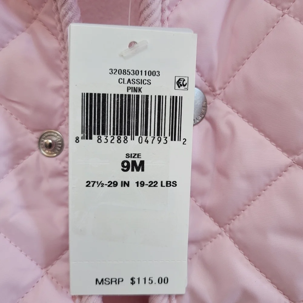 RALPH LAUREN Baby Girl's Hooded Barn Bunting‎ SIZE 9MONTH